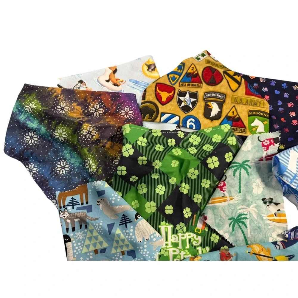 Bulk Mixed Lot of Over 10 Dog Bandanas All Sizes